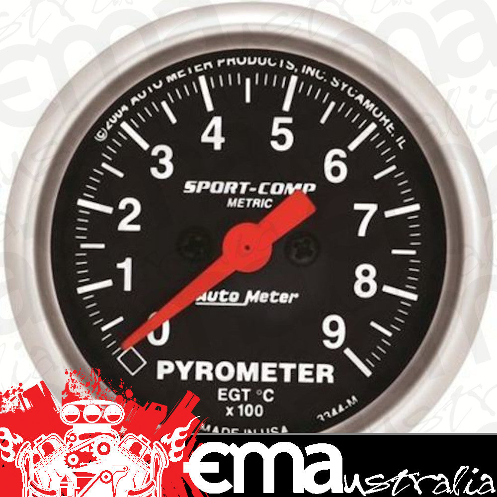 AutoMeter 3344-M GAUGE, PYROMETER (EGT), 2 1/16", 900?C, DIGITAL STEPPER MOTOR, SPORT-COMP