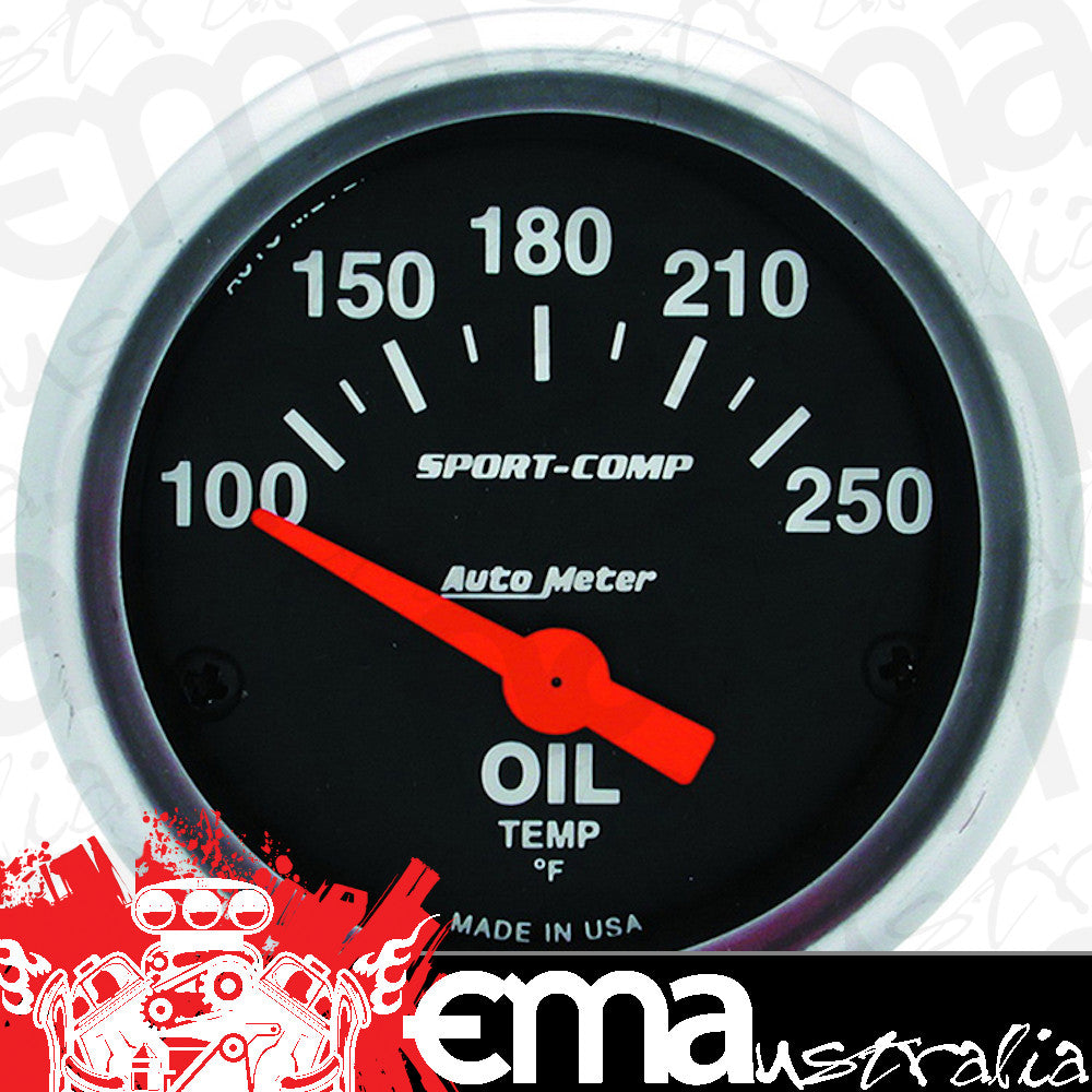 AutoMeter 3347 2-1/16" OIL TEMPERATURE, 100-250 F, SPORT-COMP