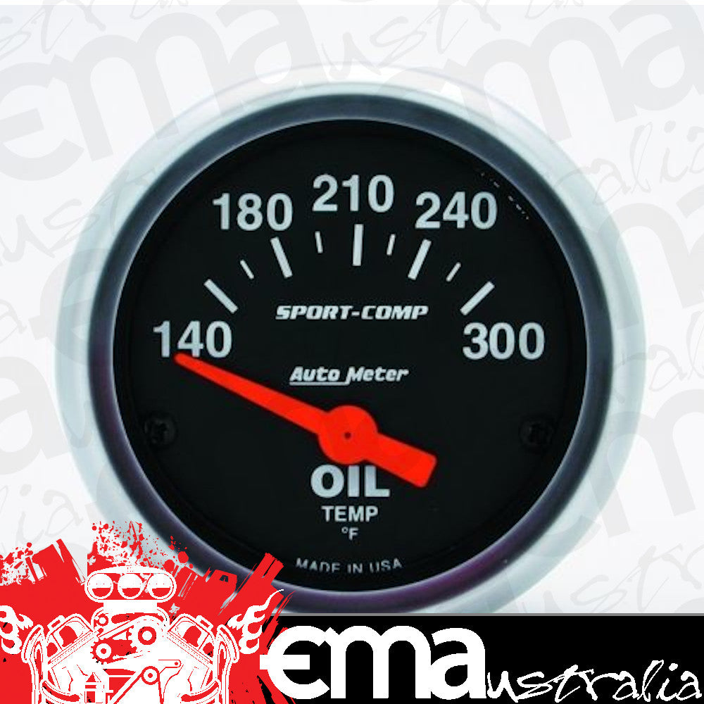 AutoMeter AU3348 Sport-Comp 2-1/16" Elec Oil Temp Gauge 140-300¶øF