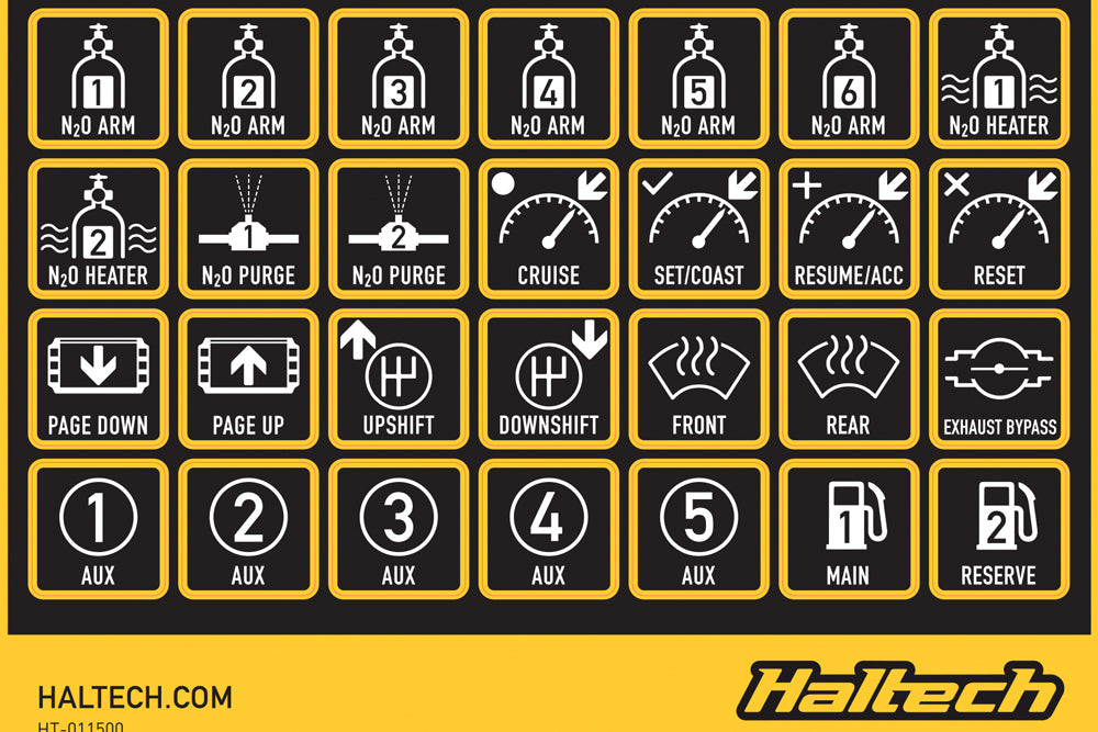Haltech HT-011500 Keypad Label Set
