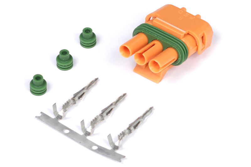 Haltech | HT-030420 | Plug and Pins Only - Delphi 3 pin GM Style MAP Sensor Orange
