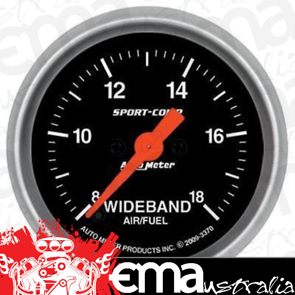 AutoMeter 3370 2-1/16" WIDEBAND AIR/FUEL RATIO, ANALOG, 8:1-18:1 AFR, SPORT-COMP