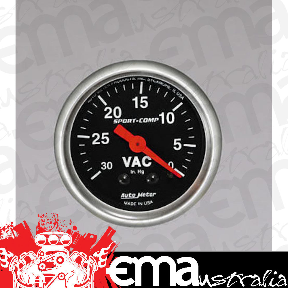 AutoMeter AU3384 Sport-Comp Mech. Vacuum Gauge 2-1/16"