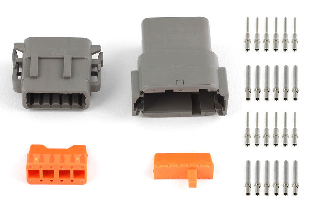 Haltech HT-031017 Plug and Pins Only - Matching Set of Deutsch DTM-12 Connectors (7.5 Amp)