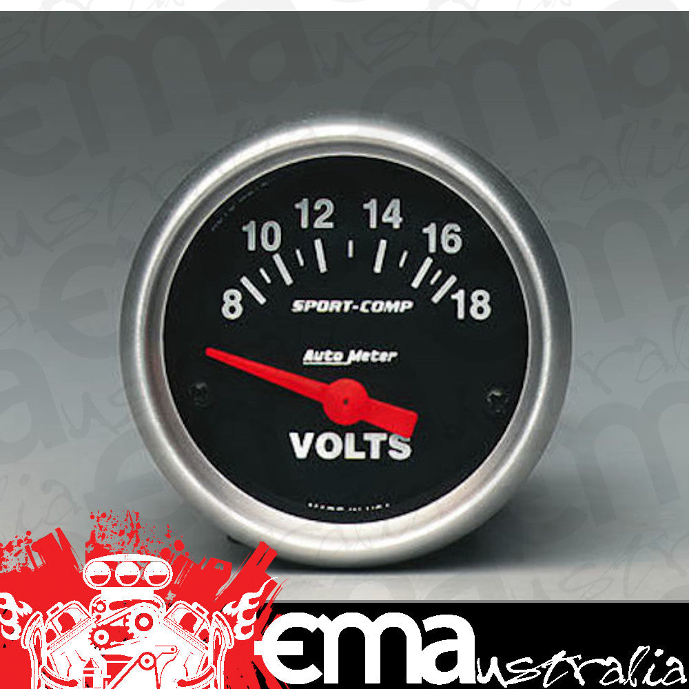 AutoMeter 3391 2-1/16" VOLTMETER, 8-18V, SPORT-COMP