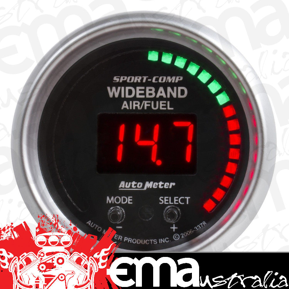 AutoMeter 3397 2-1/16" WIDEBAND PRO PLUS AIR/FUEL RATIO, 6:1-20:1 AFR, SPORT-COMP