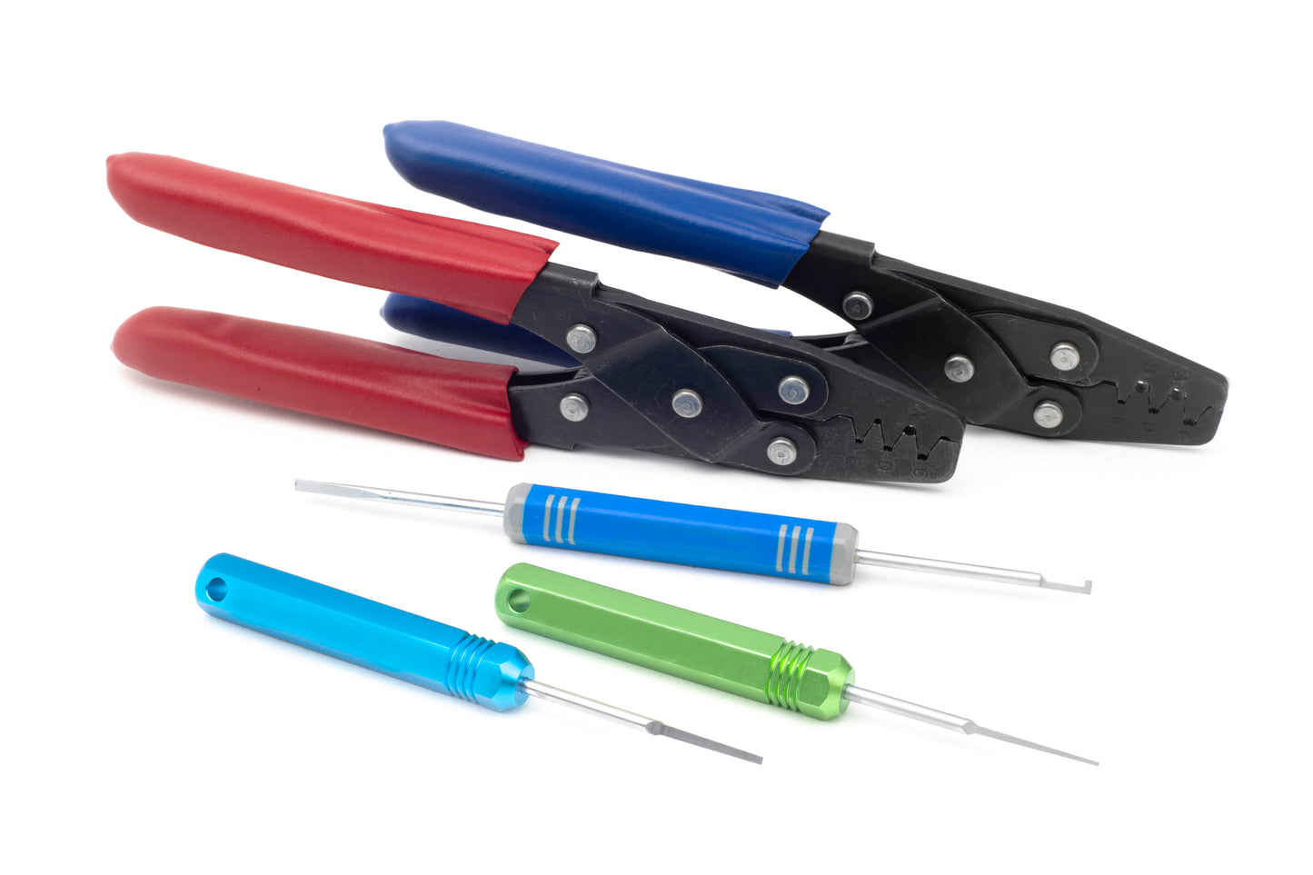 Haltech HT-070300 Dual Crimper set - inc 3 pin removal tools