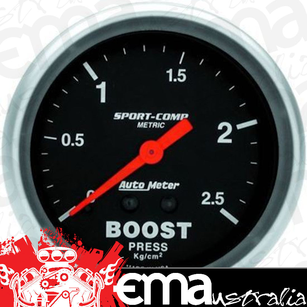 AutoMeter AU3404J Sport-Comp Boost Pressure 0-2.5 Kg/Cm2 2 5/8 In. Analog Mech