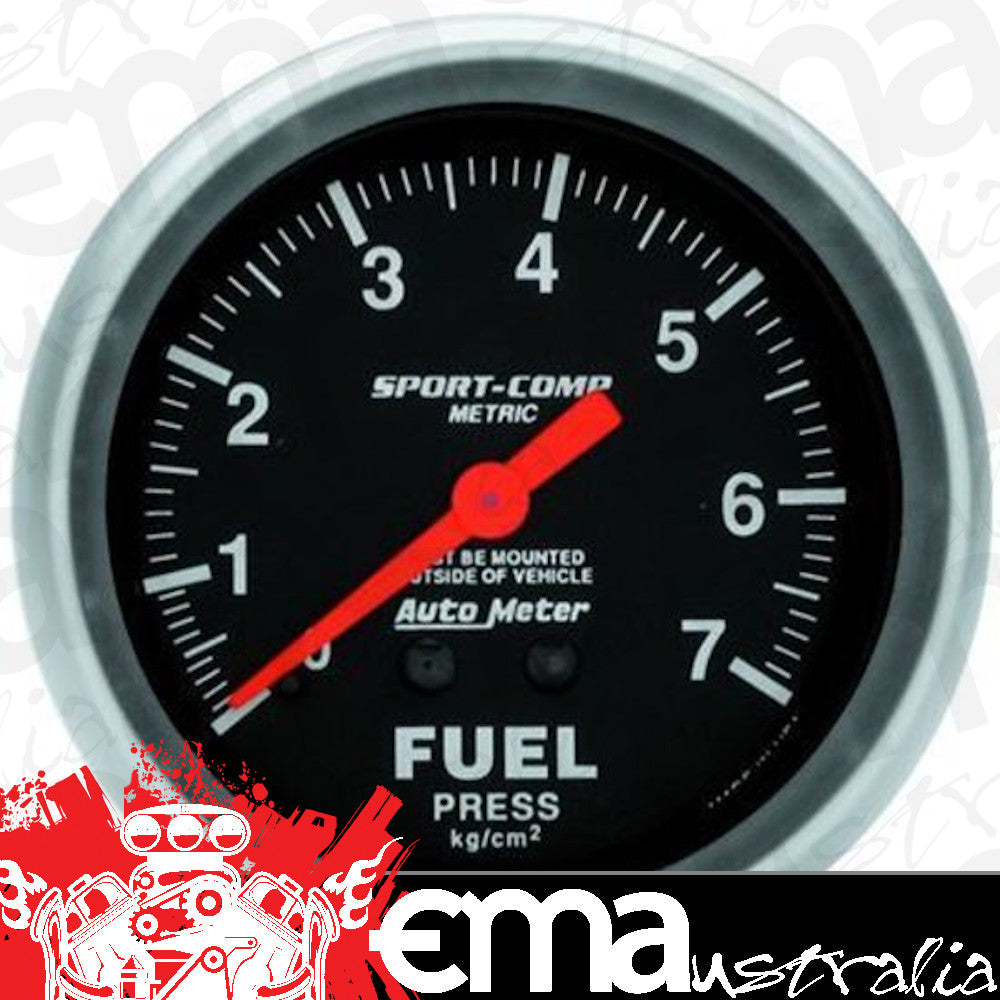 AutoMeter 3412-J 2-5/8" FUEL PRESSURE, 0-7 KG/CM2, SPORT-COMP
