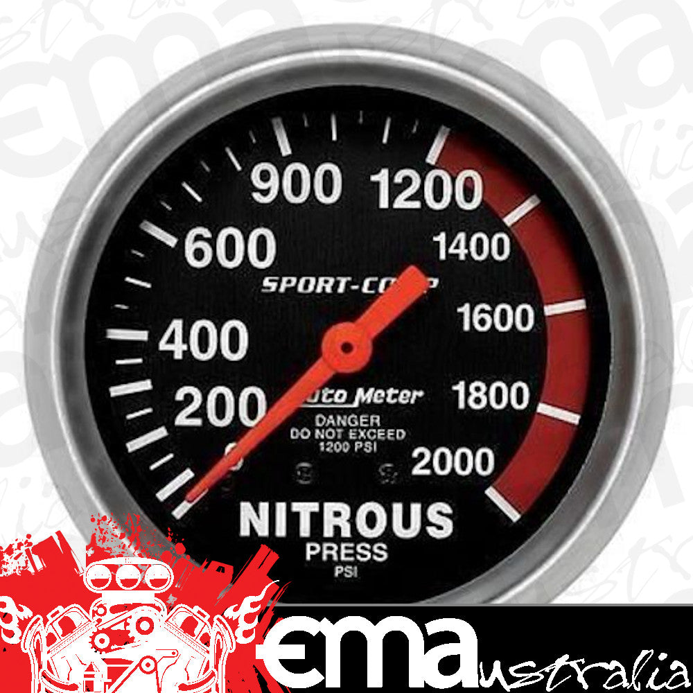 AutoMeter 3428 2-5/8" NITROUS PRESSURE, 0-2000 PSI, SPORT-COMP