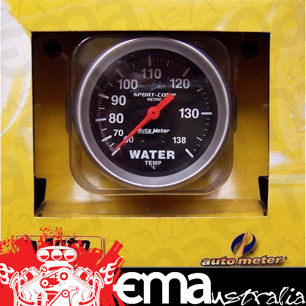 AutoMeter 3431-M GAUGE, WATER TEMP, 2 5/8", 60-140?C, MECHANICAL, SPORT-COMP