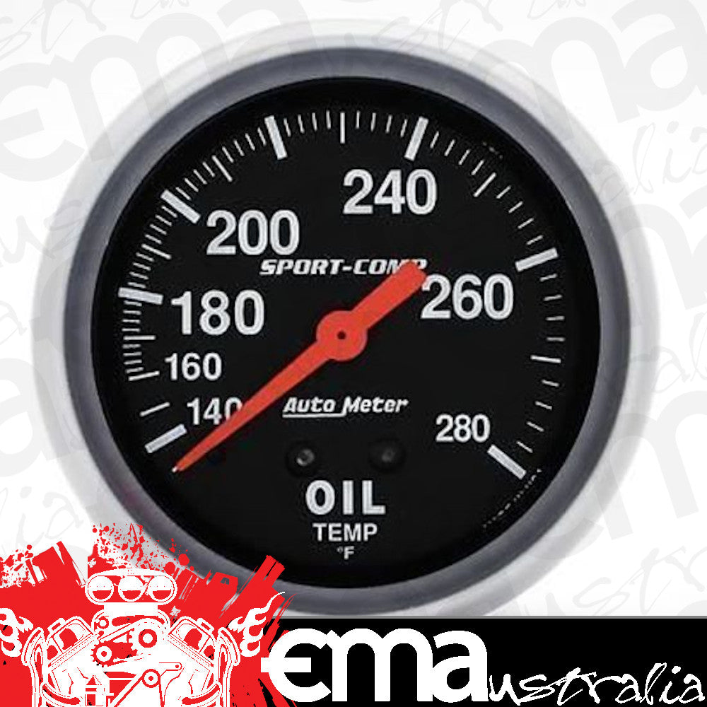 AutoMeter AU3443 Sport-Comp 2-5/8" Oil Temp Gauge