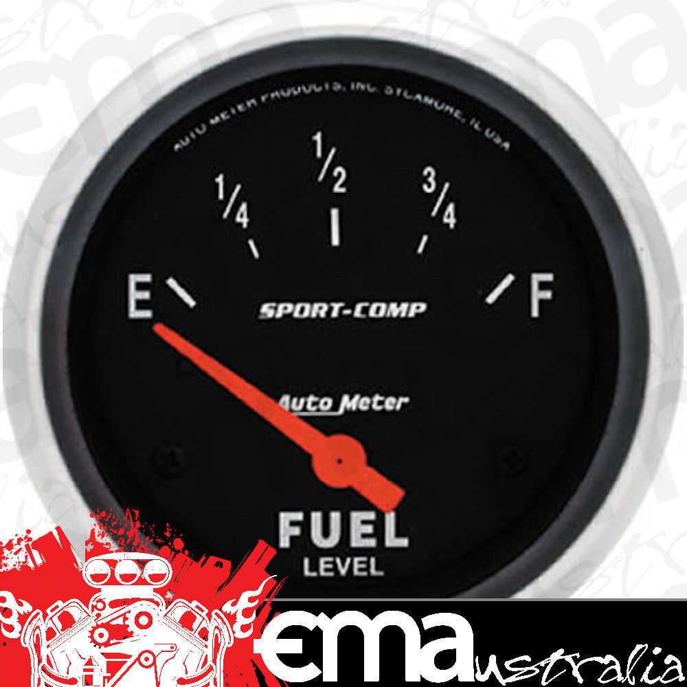 AutoMeter AU3517 Sport-Comp 2-5/8" Fuel Level Gauge 0 OHMS Empty 30 OHMS Full