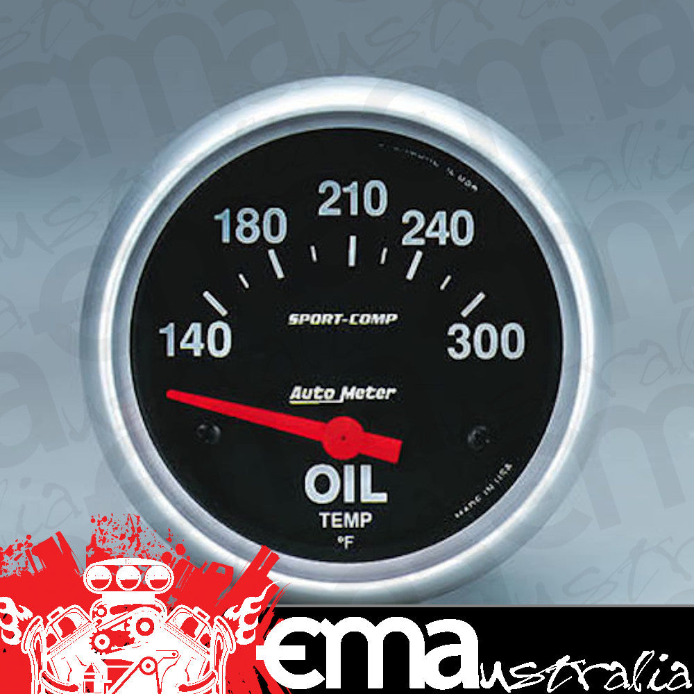 AutoMeter AU3543 Sport-Comp 2-5/8" Elecal Oil Temp Gauge 140-300¶øF