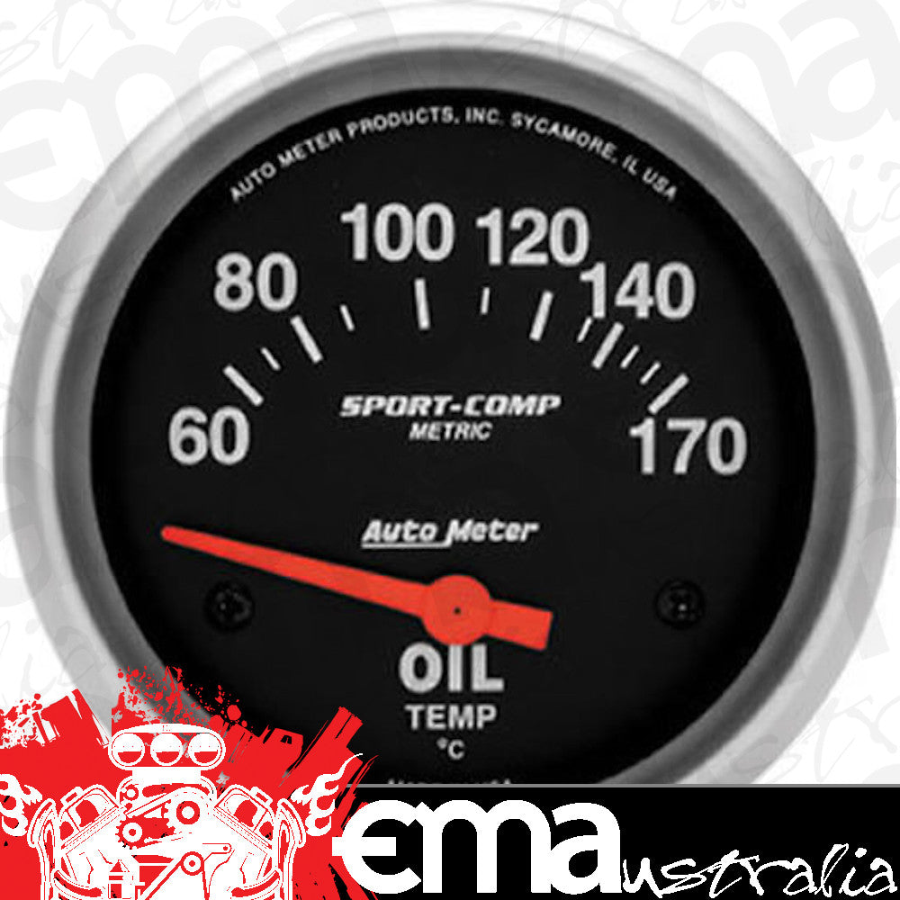 AutoMeter 3543-M GAUGE, OIL TEMP, 2 5/8", 60-170?F, ELECTRIC, SPORT-COMP