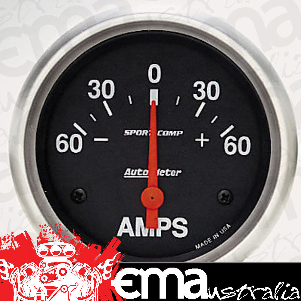 AutoMeter 3586 2-5/8" AMMETER, 60-0-60 AMPS, SPORT-COMP