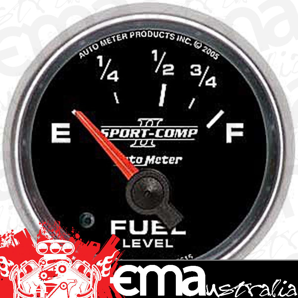 AutoMeter AU3615 Sport-Comp II 2-1/16" Elec Fuel Gauge Ford/Chrysler 73/10 OHMS