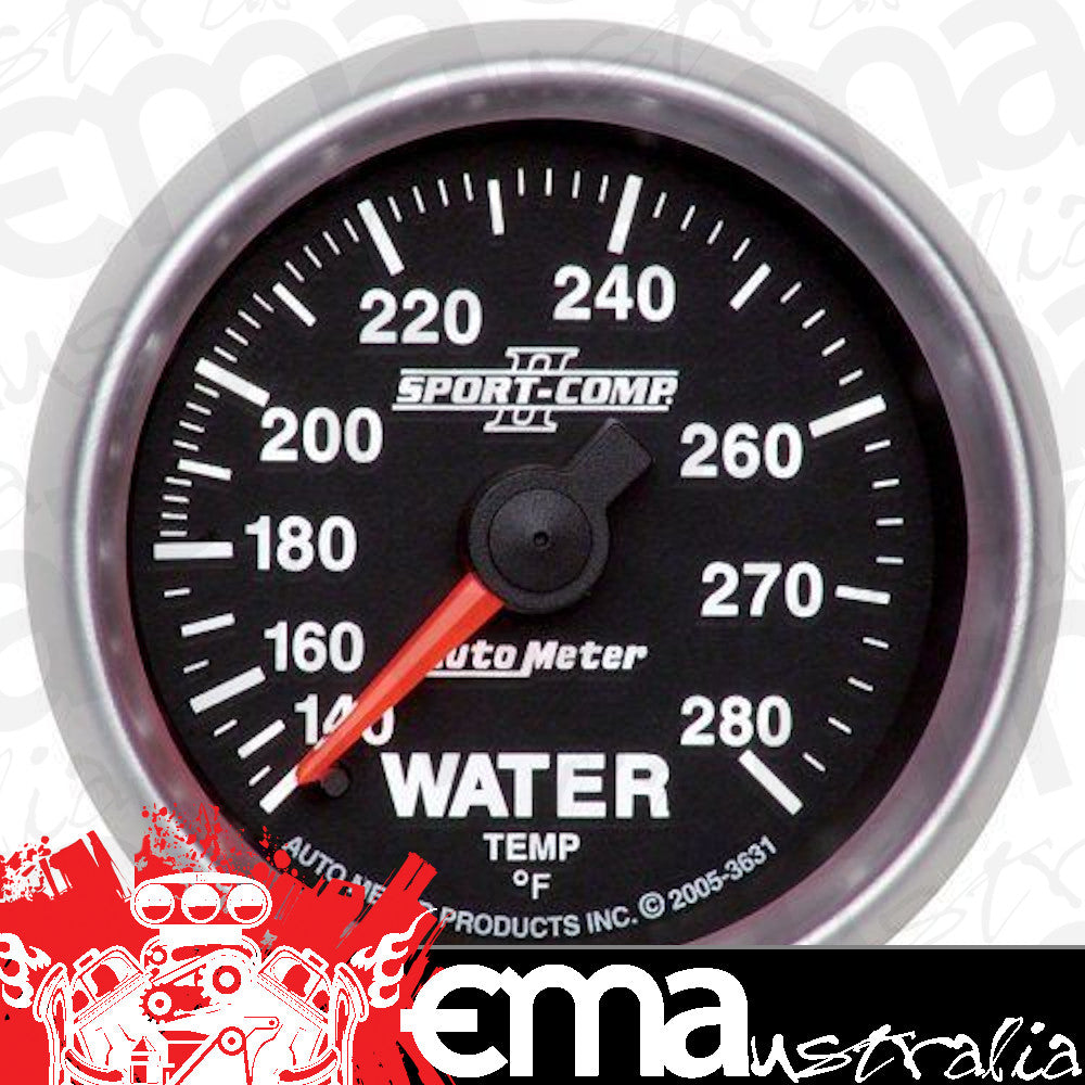 AutoMeter 3631 2-1/16" WATER TEMPERATURE, 140-280 F, SPORT-COMP II