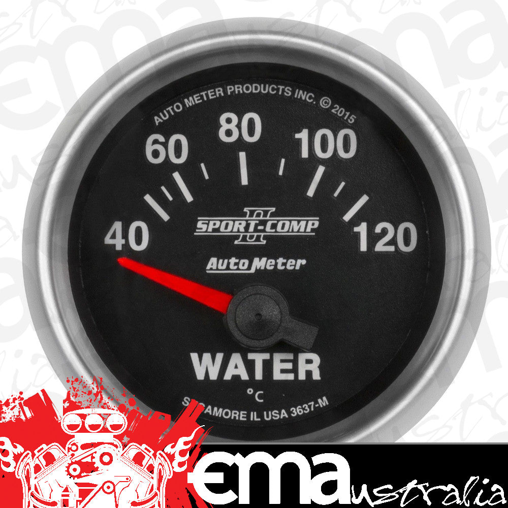 AutoMeter 3637-M GAUGE, WATER TEMP, 2 1/16", 40-120?C, ELECTRIC, SPORT-COMP II