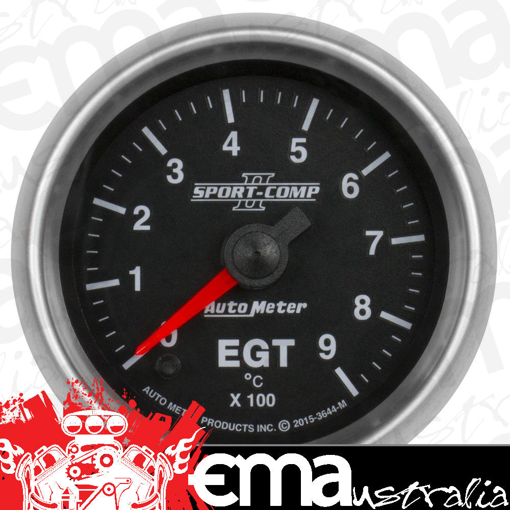 AutoMeter 3644-M GAUGE, PYROMETER (EGT), 2 1/16", 900?C, DIGITAL STEPPER MOTOR, SPORT-COMP II