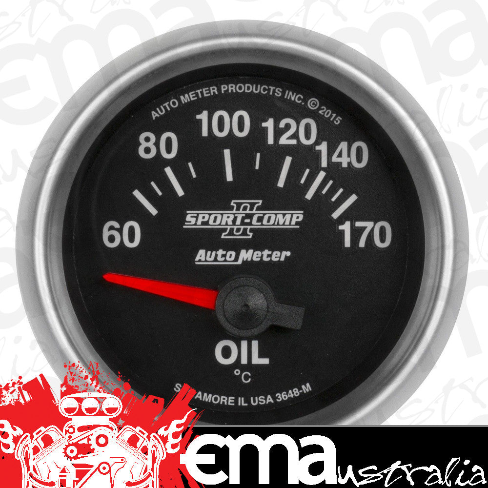 AutoMeter 3648-M GAUGE, OIL TEMP, 2 1/16", 60-170?F, ELECTRIC, SPORT-COMP II
