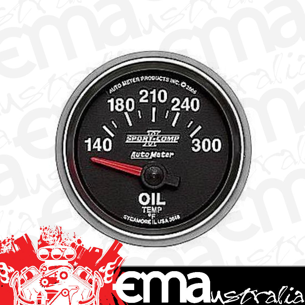 AutoMeter AU3648 Sport-Comp II Oil Temp Gauge 2-1/6" 140-300