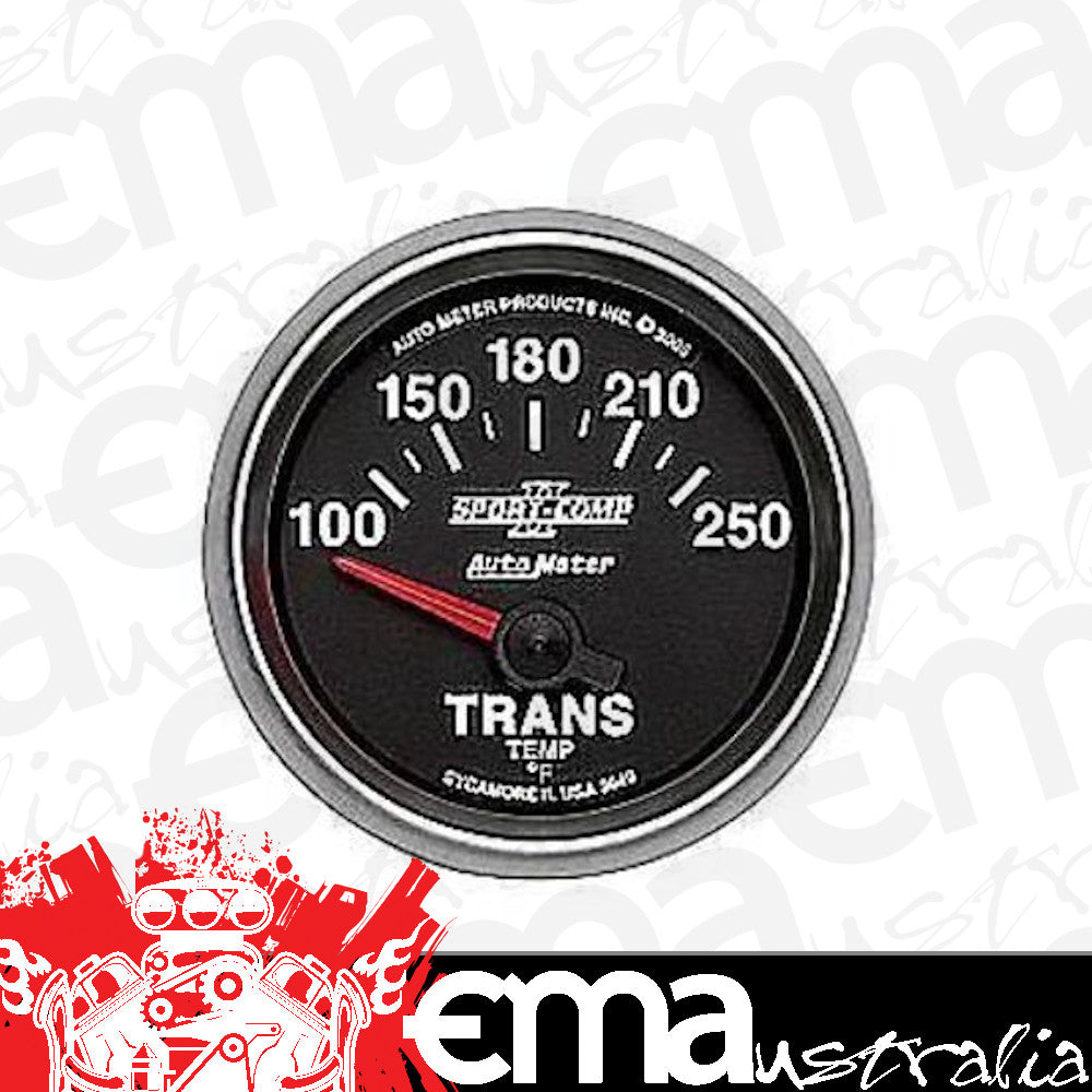 AutoMeter 3649 2-1/16" TRANSMISSION TEMPERATURE, 100-250 F, SPORT-COMP II