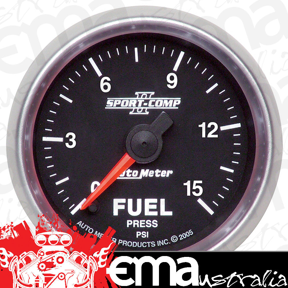 AutoMeter 3661 2-1/16" FUEL PRESSURE, 0-15 PSI, SPORT-COMP II