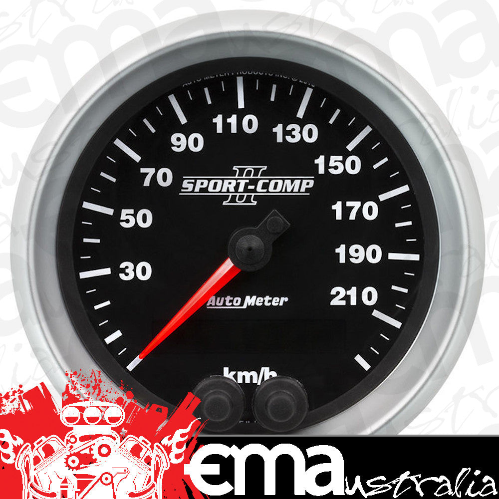 AutoMeter 3680-M 3-3/8" SPEEDO, 225 km/h, GPS, SPORT-COMP II