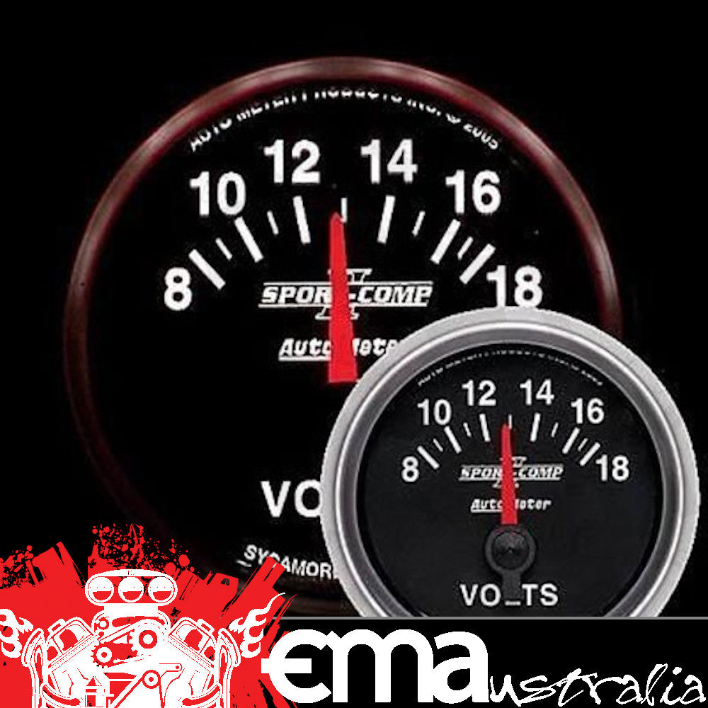 AutoMeter 3692 2-1/16" VOLTMETER, 8-18V, SPORT-COMP II