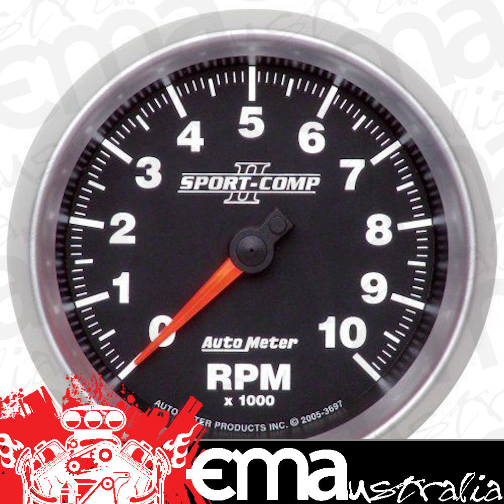 AutoMeter 3697 3-3/8" IN-DASH TACHOMETER, 0-10,000 RPM, SPORT-COMP II