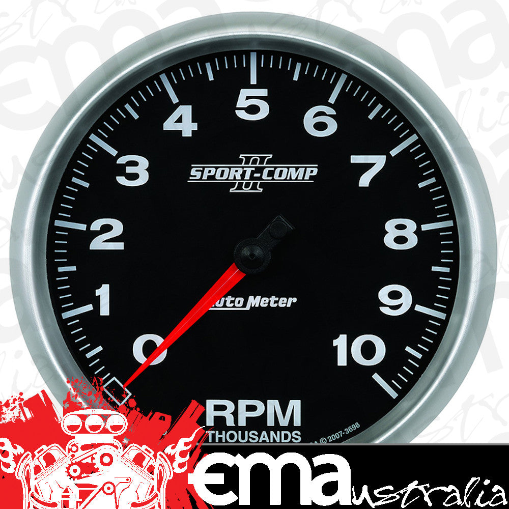 AutoMeter 3698 5" IN-DASH TACHOMETER, 0-10,000 RPM, SPORT-COMP II
