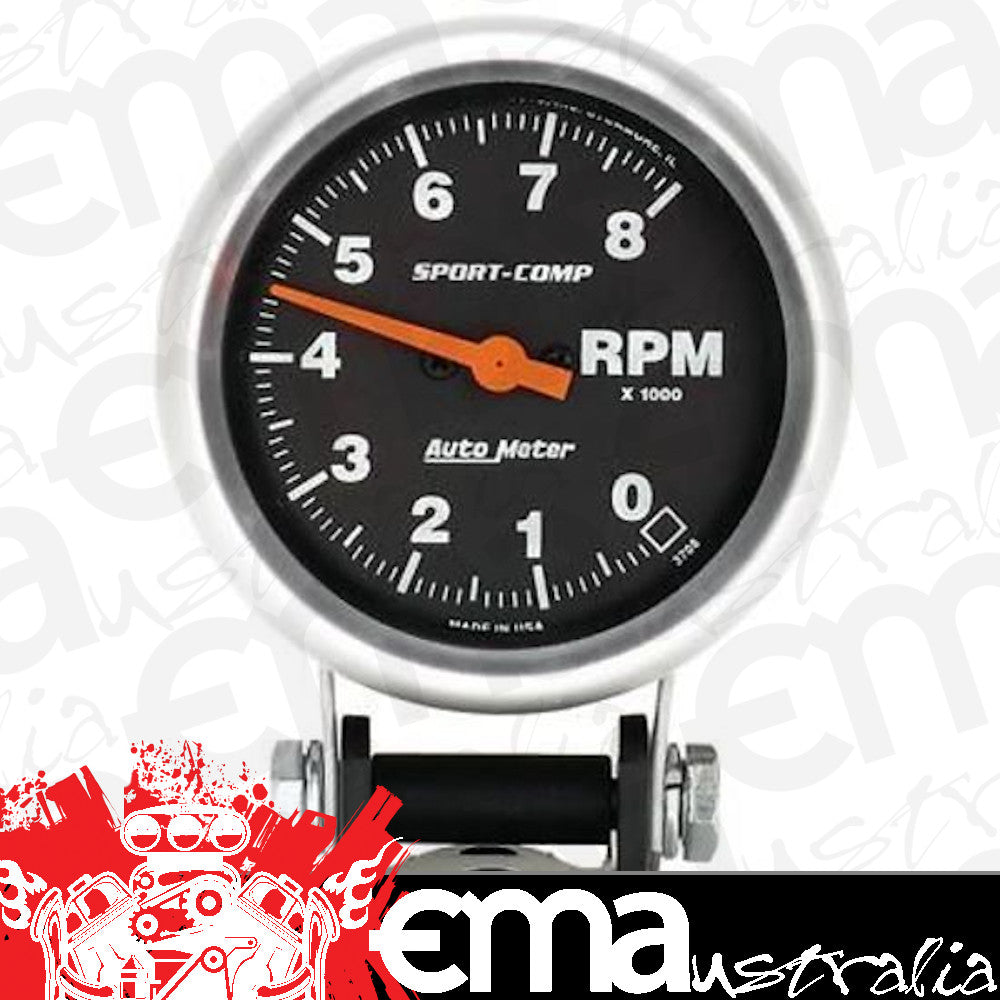 AutoMeter 3708 2-5/8" PEDESTAL TACHOMETER, 0-8,000 RPM, SPORT-COMP