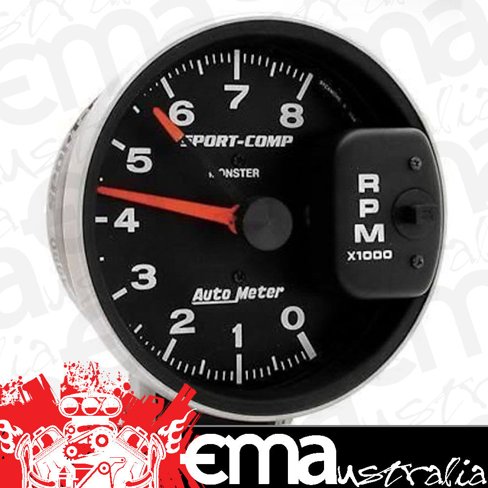 AutoMeter 3980 5" PEDESTAL TACHOMETER, 0-8,000 RPM, SPORT-COMP