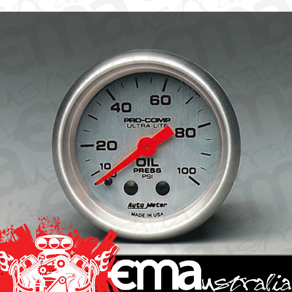 AutoMeter 4321 2-1/16" OIL PRESSURE, 0-100 PSI, ULTRA-LITE