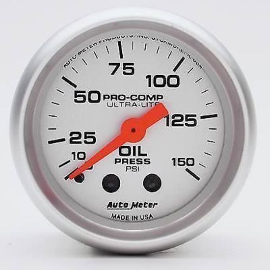 AutoMeter AU4323 Ultra-Lite 2-1/16" Mech Oil Pressure Gauge 0-150 PSI