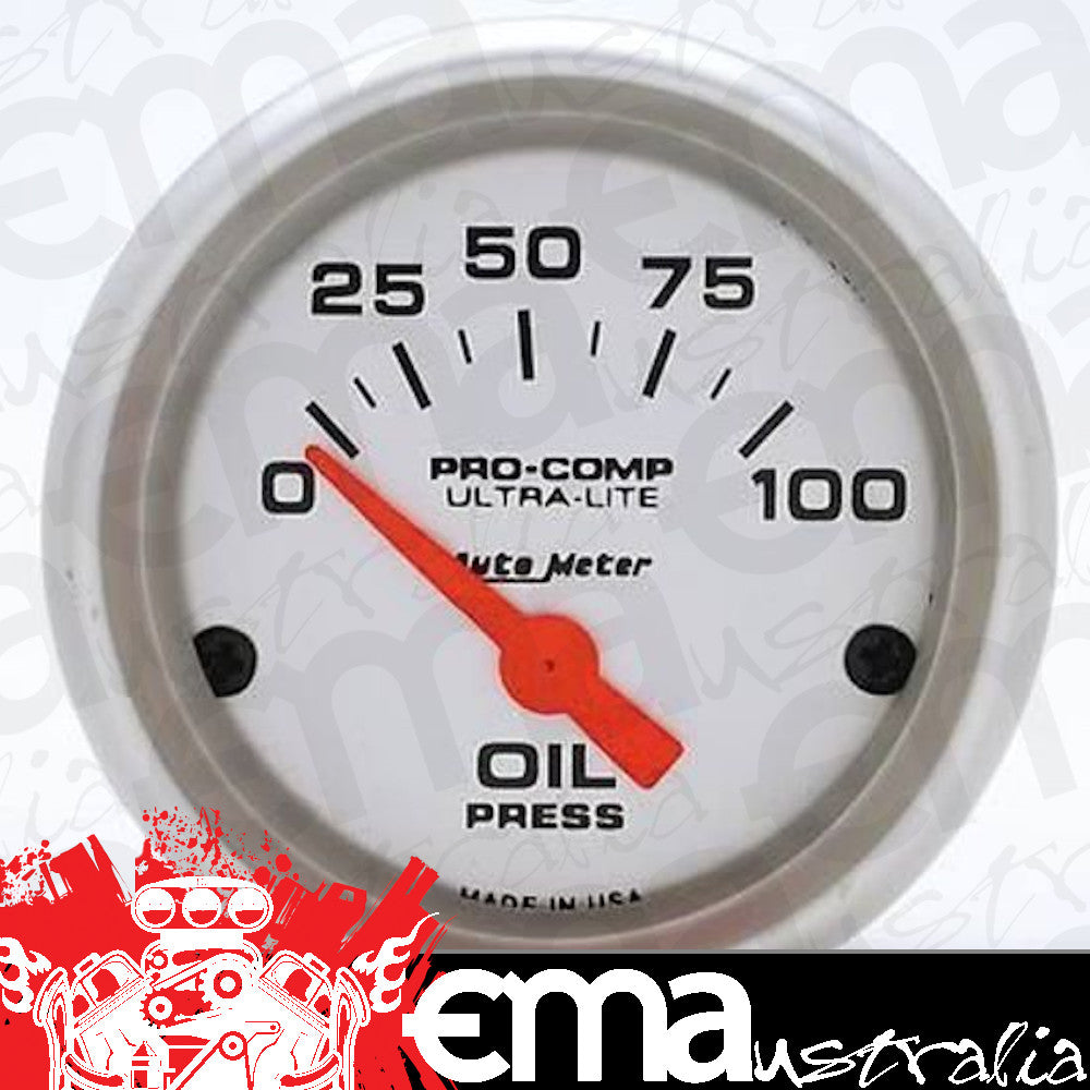 AutoMeter AU4327 Ultra-Lite 2-1/16" Elecal Oil Pressure Gauge 0-100PSI