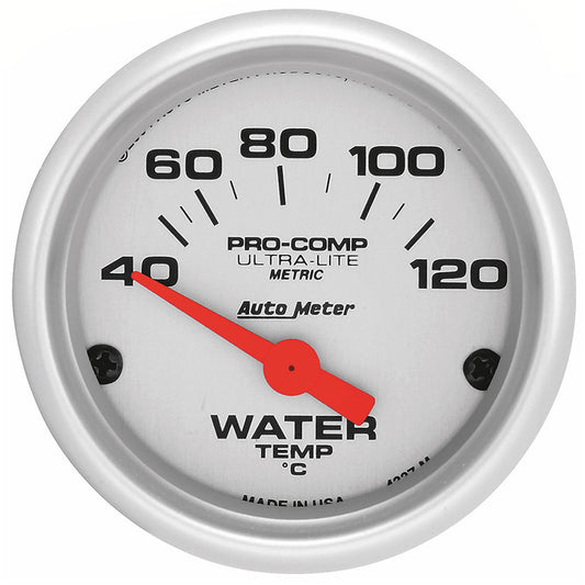 AutoMeter AU4337-M Ultra-Lite Water Temperature Gauge 2-1/16" Short Sweep Elec 40-120¶øC