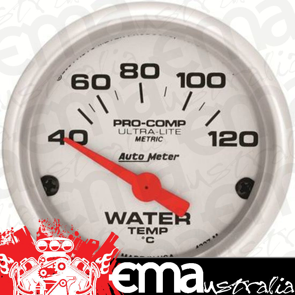 AutoMeter 4337-M GAUGE, WATER TEMP, 2 1/16", 40-120?C, ELECTRIC, ULTRA-LITE