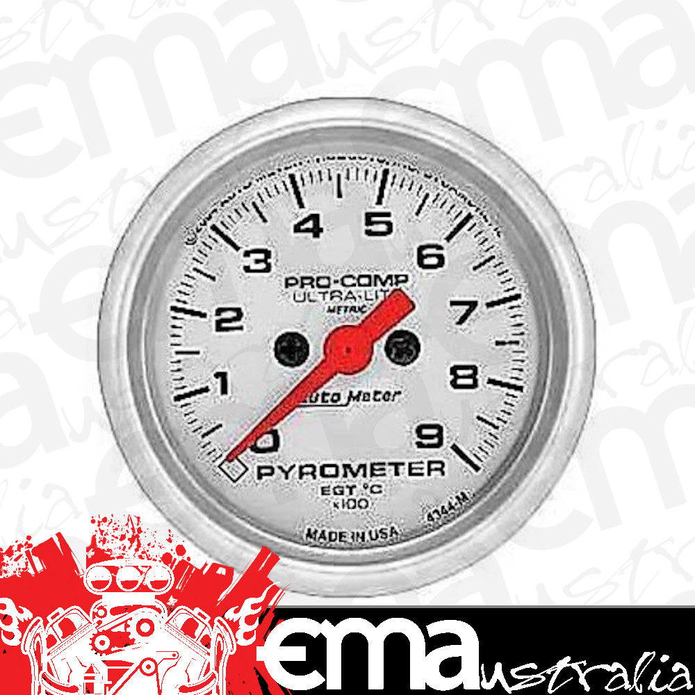 AutoMeter 4344-M GAUGE, PYROMETER (EGT), 2 1/16", 900?C, DIGITAL STEPPER MOTOR, ULTRA-LITE