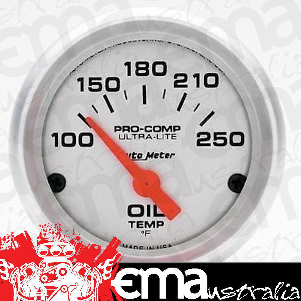AutoMeter AU4347 Ultra-Lite 2-1/16" Elec Oil Temperature Gauge 100-250¶øF