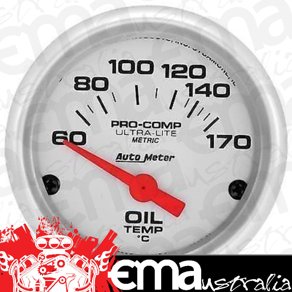 AutoMeter 4348-M GAUGE, OIL TEMP, 2 1/16", 60-170?F, ELECTRIC, ULTRA-LITE