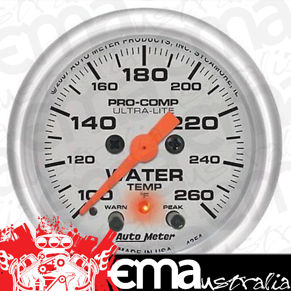 AutoMeter 4354 2-1/16" WATER TEMPERATURE, 100-260 F, ULTRA-LITE