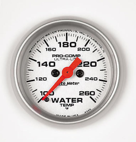 AutoMeter AU4355 Ultra-Lite 2-1/16 Water Temp Gauge 100-260¶øF
