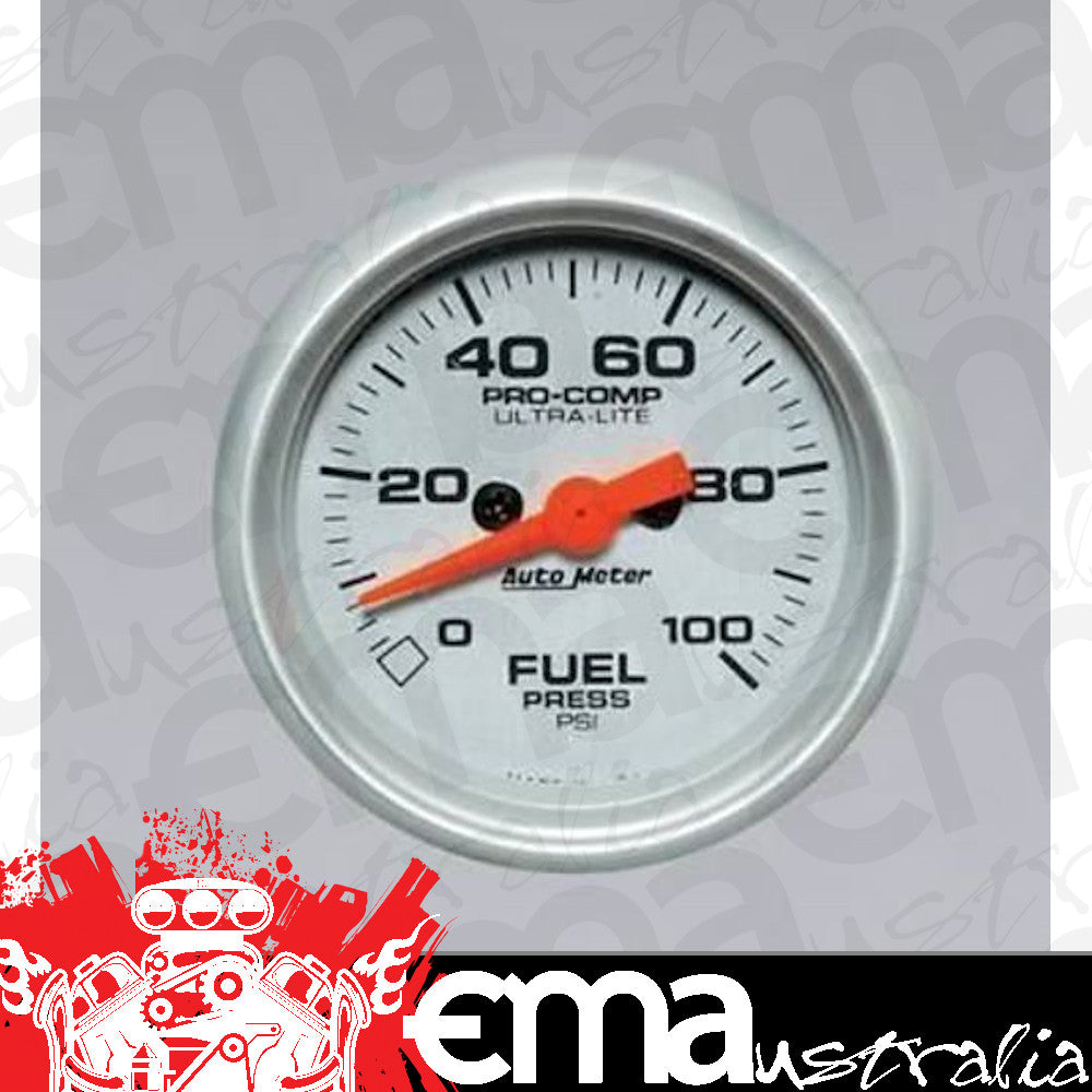 AutoMeter 4363 2-1/16" FUEL PRESSURE, 0-100 PSI, ULTRA-LITE