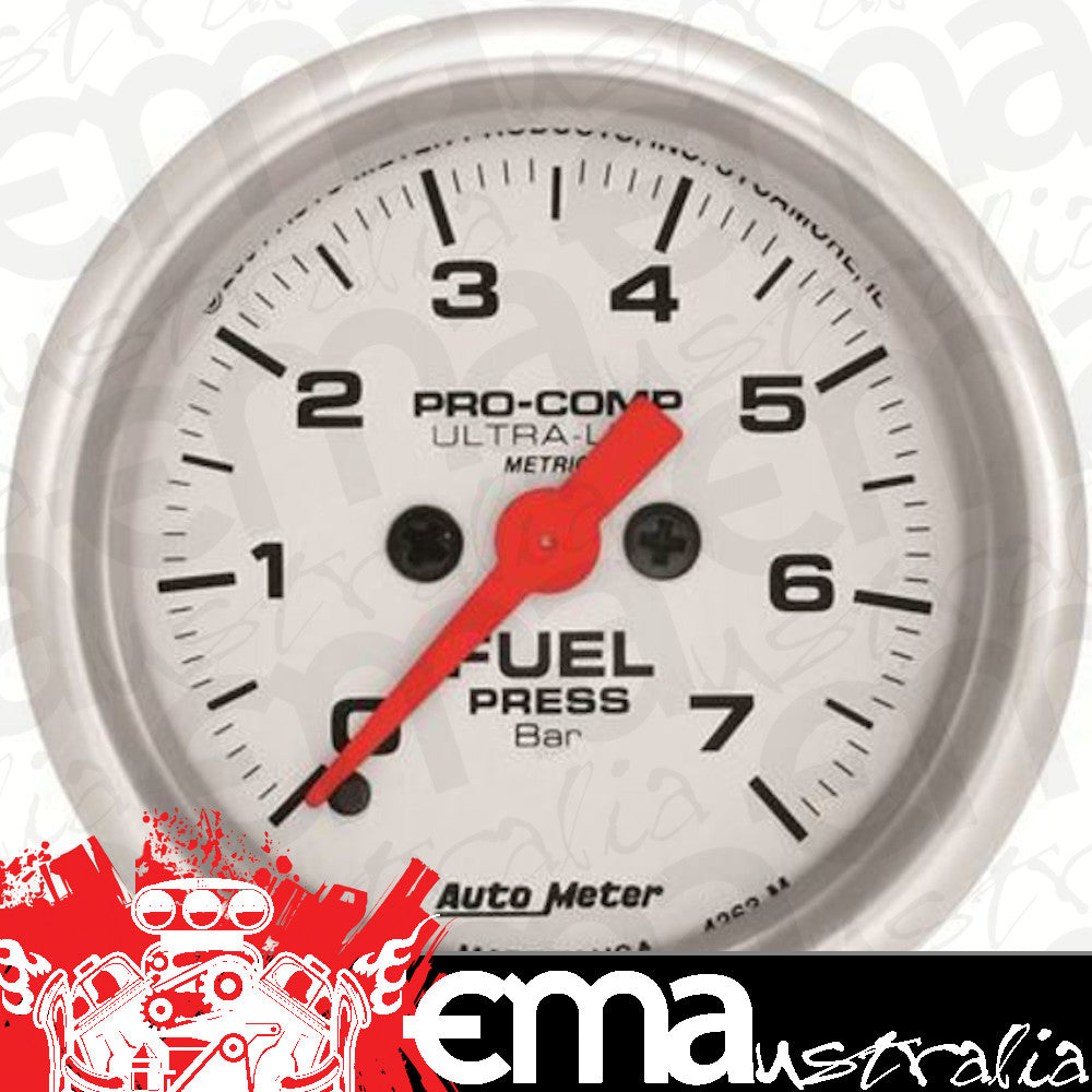 AutoMeter 4363-M GAUGE, FUEL PRESSURE, 2 1/16", 7 BAR, ELECTRIC, ULTRA-LITE