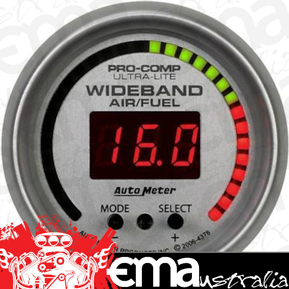 AutoMeter AU4378 Ultra-Lite Air/Fuel Ratio Gauge 2-1/16" Digital Wideband Range:Afr Or Lambda