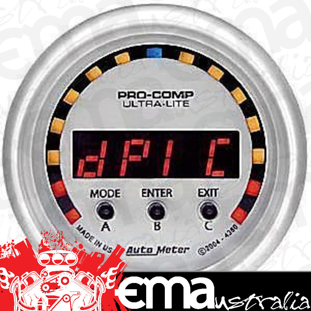 AutoMeter AU4380 D-Pic Gauge 1/4 Mile Reaction 0-60 Horsepower Like G-Tech