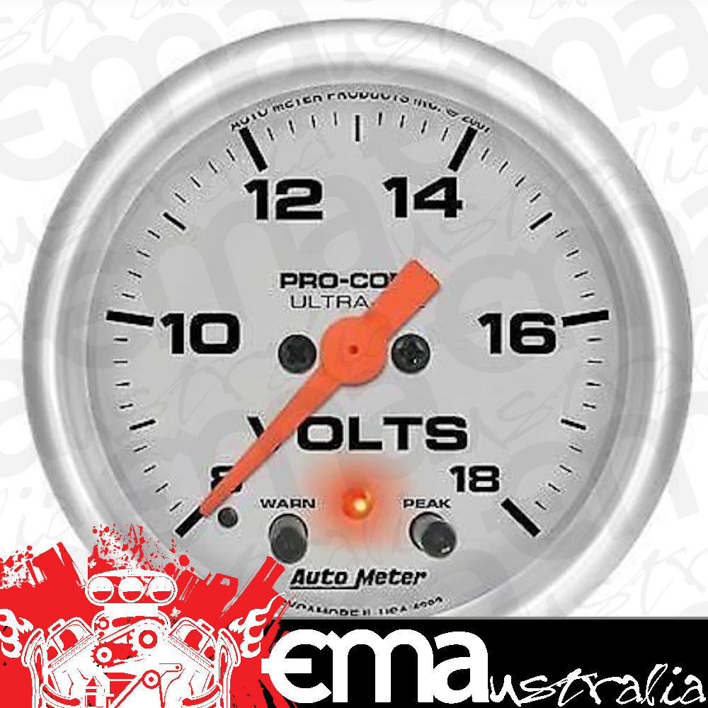 AutoMeter 4383 2-1/16" VOLTMETER, 8-18V, ULTRA-LITE
