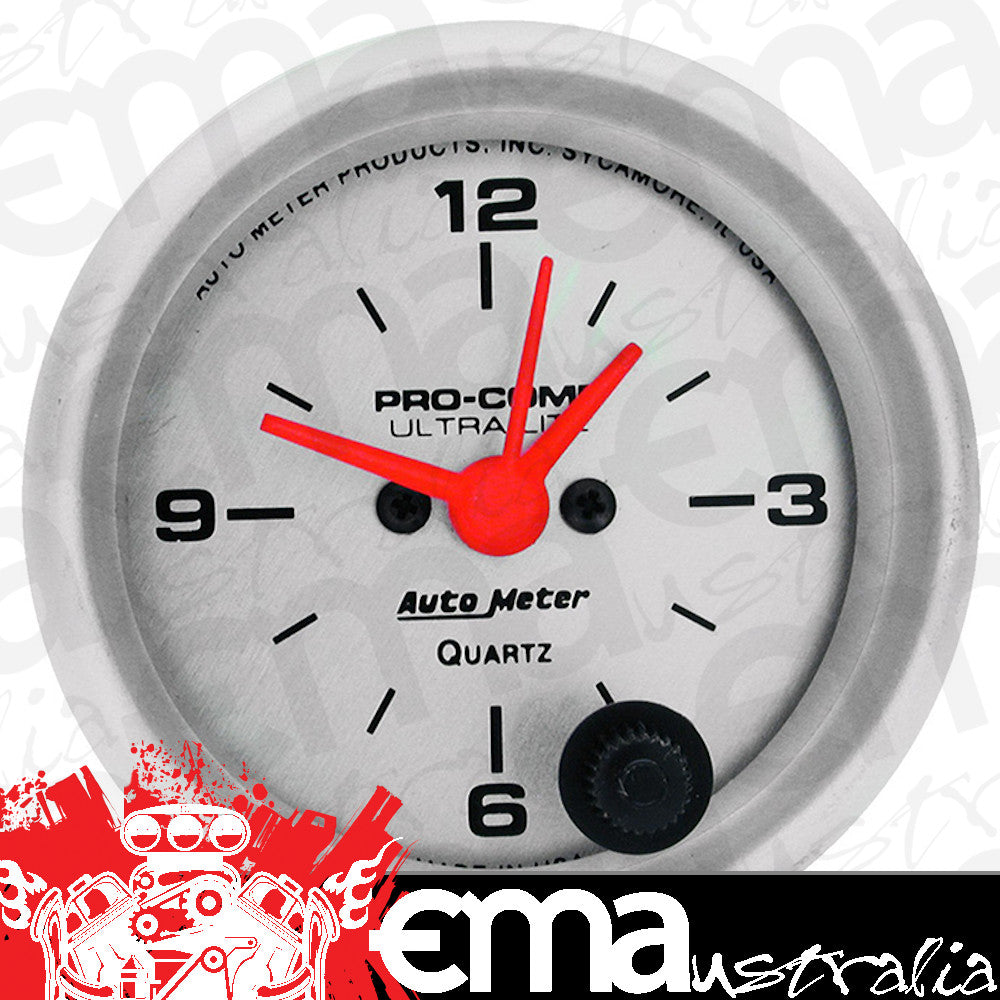 AutoMeter 4385 2-1/16" CLOCK, 12 HOUR, ULTRA-LITE